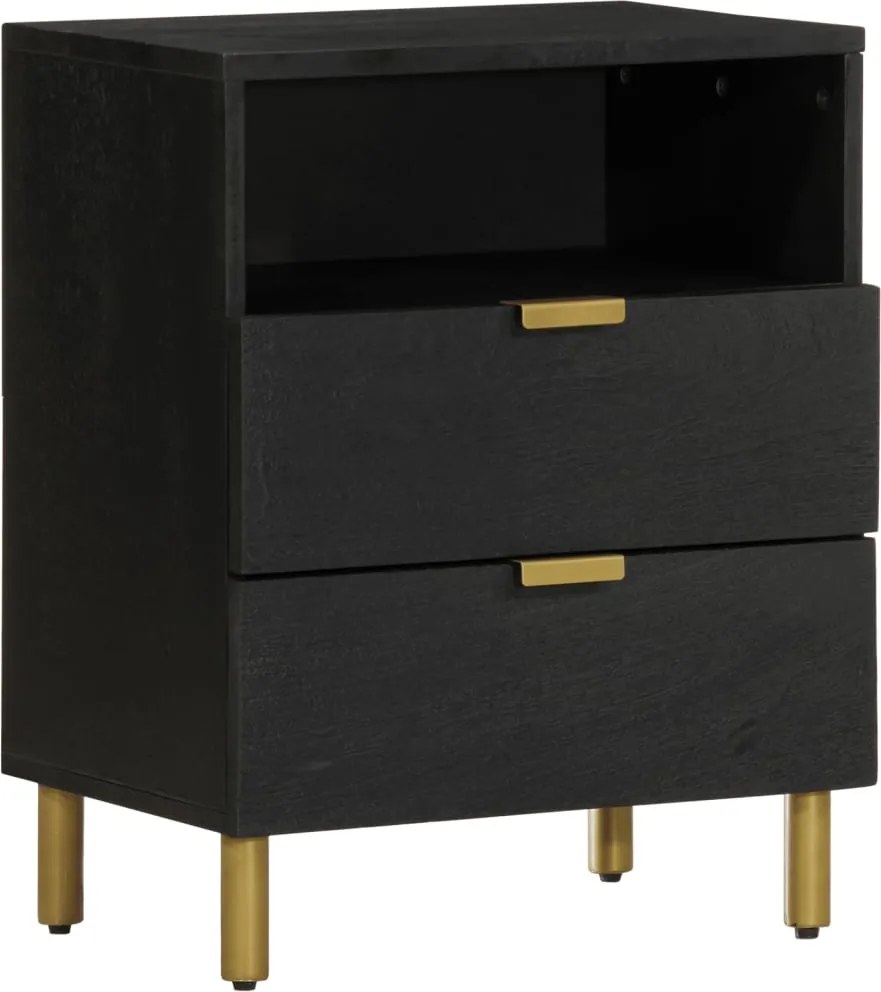 4017658 vidaXL Нощно шкафче, черно, 50x33x62 см, инженерно дърво