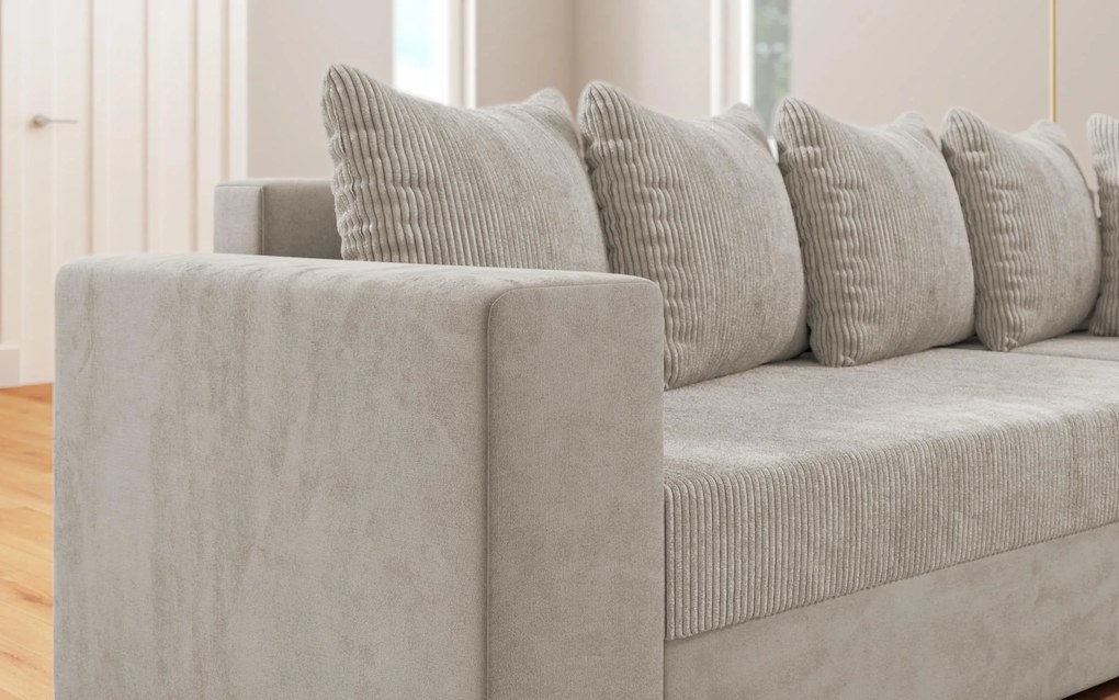 Разтегателен ъглов диван + табуретка Лондо