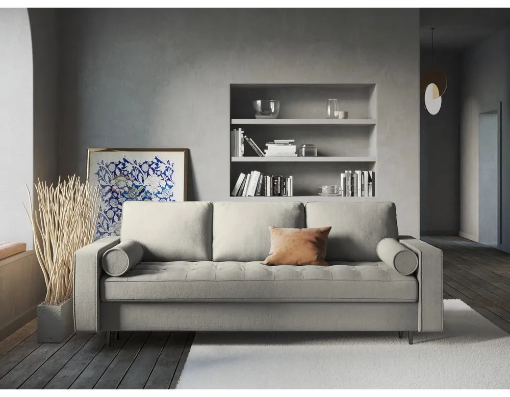 Светлосив разтегателен диван Santo - Milo Casa