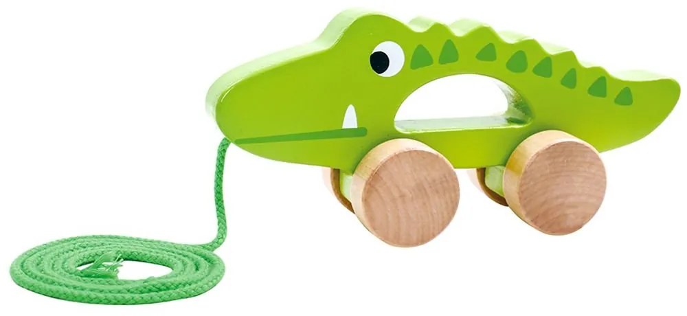 Tooky Toy - Дървенa играчка за дърпане, Крокодилче