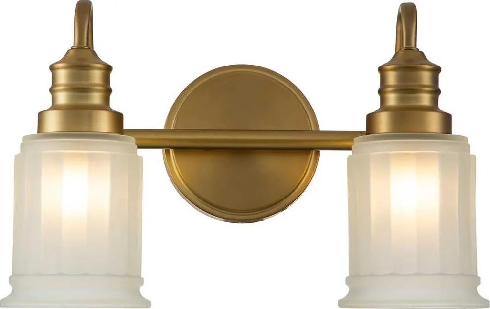 Quoizel QZ-SWELL2-BB-BATH-LED Стенен осветител за баня SWELL, 2xG9/3W/230V, IP44, златист