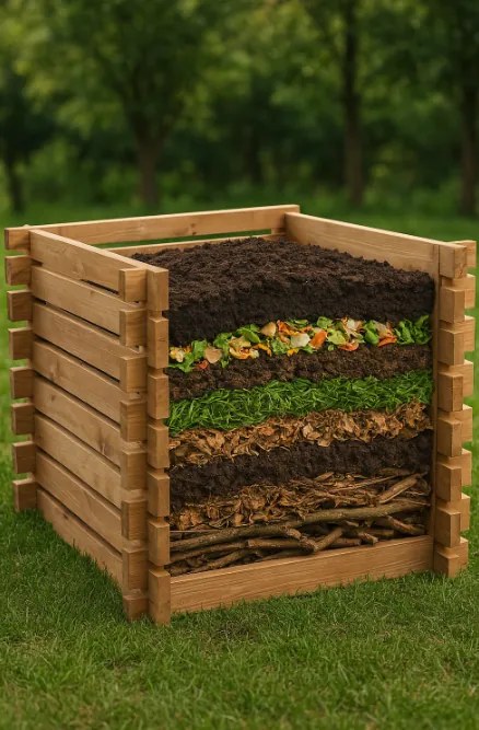 Градински дървен компостер 640L