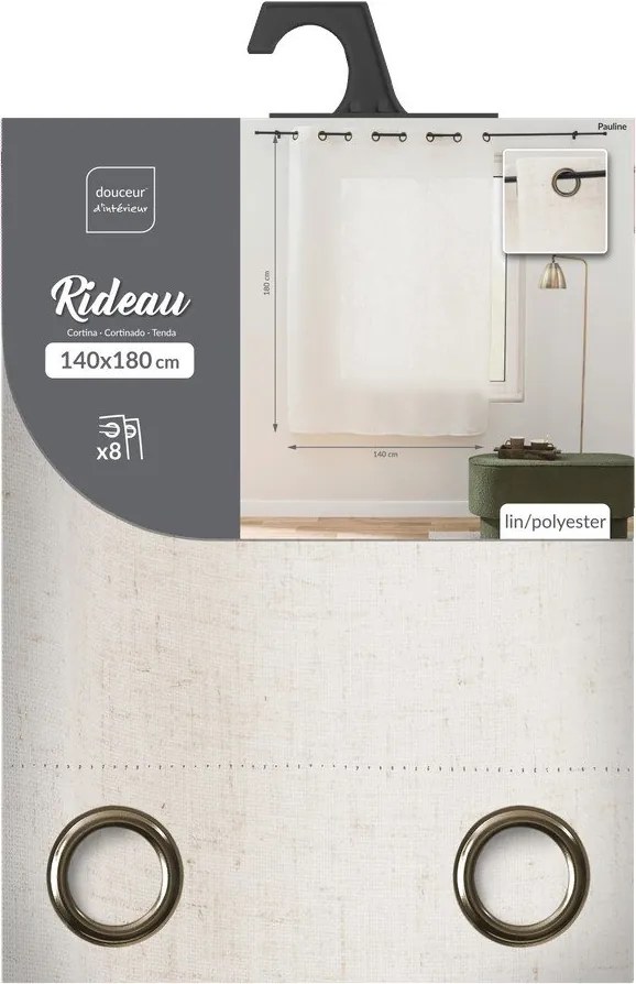 Кремаво перде 140x240 cm Pauline – douceur d'intérieur