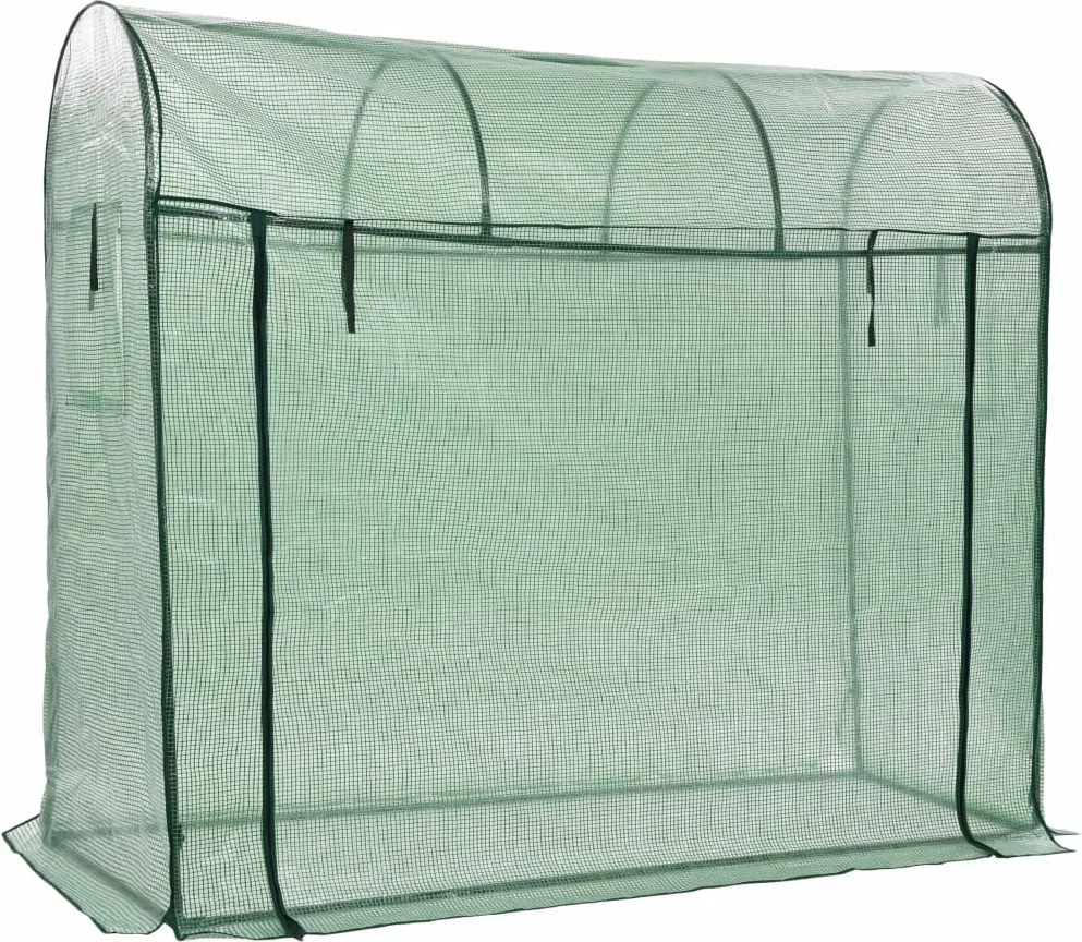 Оранжерия с врата с цип, 200x80x170 см