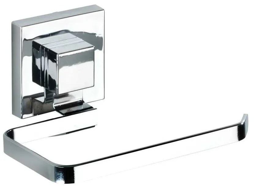 Самозалепващ пластмасов комплект аксесоари за баня в лъскаво сребристо Quadro – Wenko