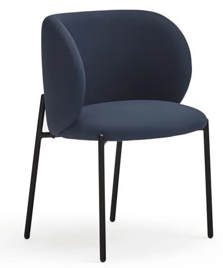 Тъмносини тапицирани трапезни столове в комплект 2 бр. Mogi – Teulat