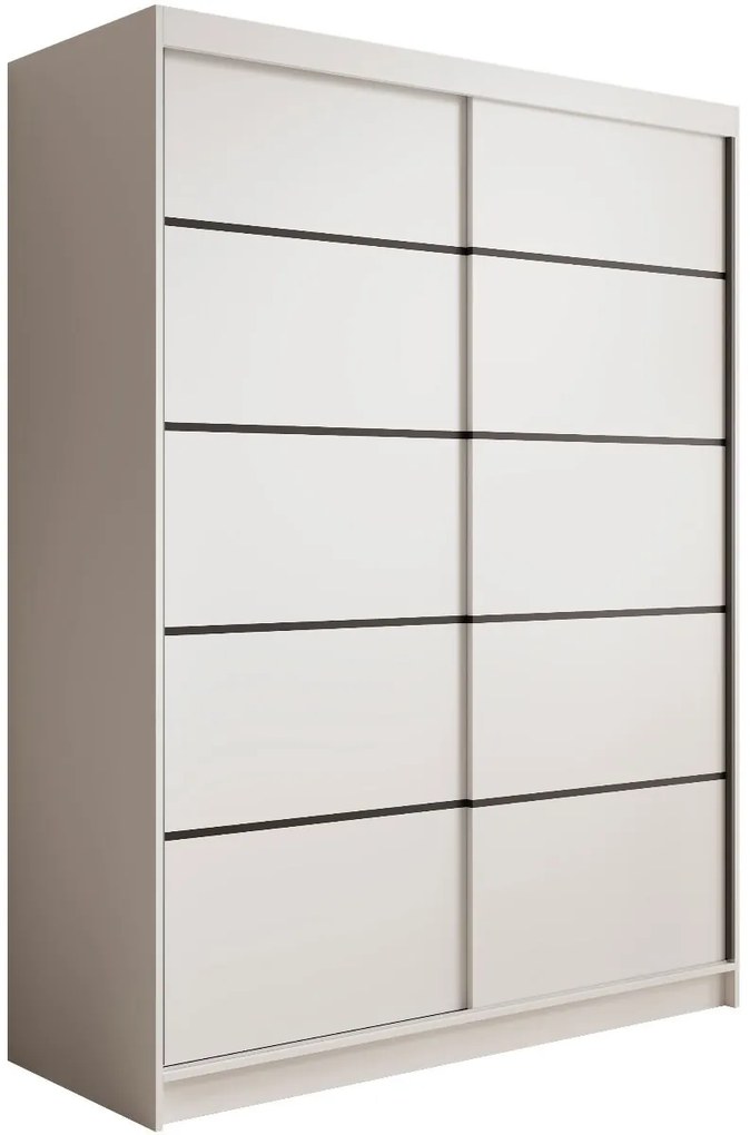 Гардероб Naldo 150 с плъзгащи врати - Бял