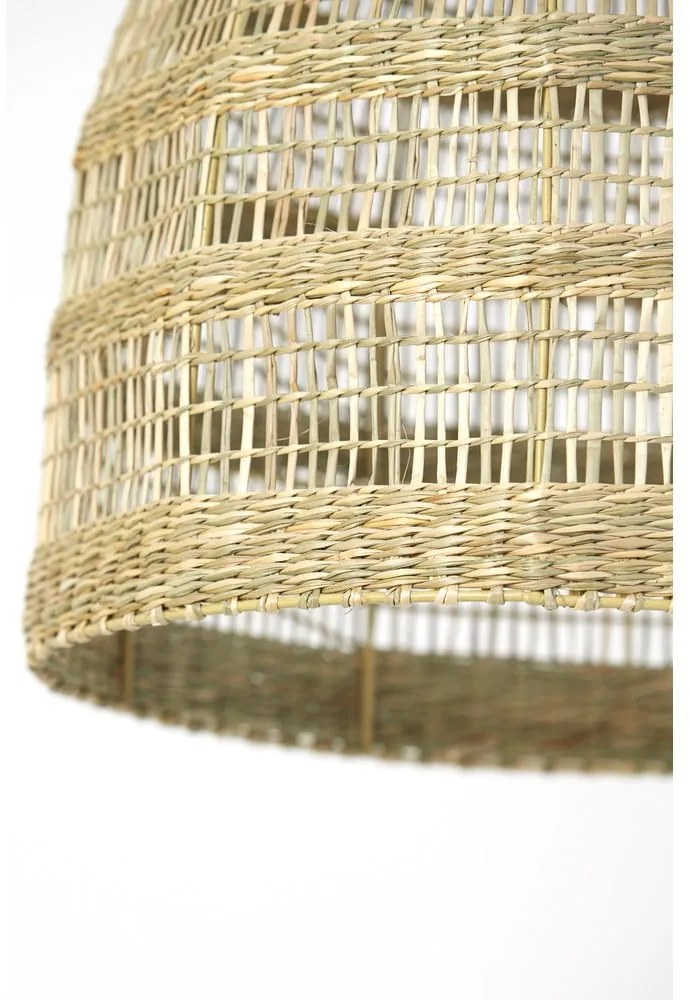 Висящо осветително тяло с абажур от морска трева в естествен цвят ø 38 cm Sagar – Light & Living