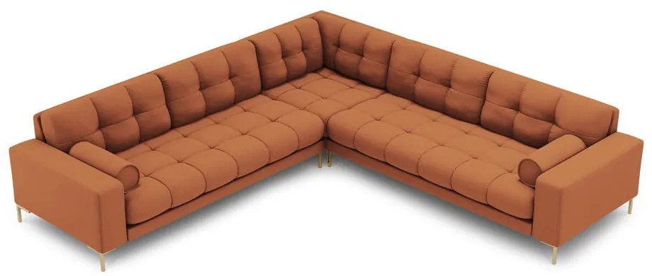 Ъглов диван в тухлен цвят (променлив) Bali – Cosmopolitan Design