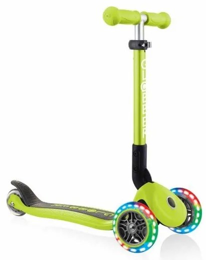 Globber - Сгъваема тротинетка със светещи колела, Globber Junior - 2+ г., зелена