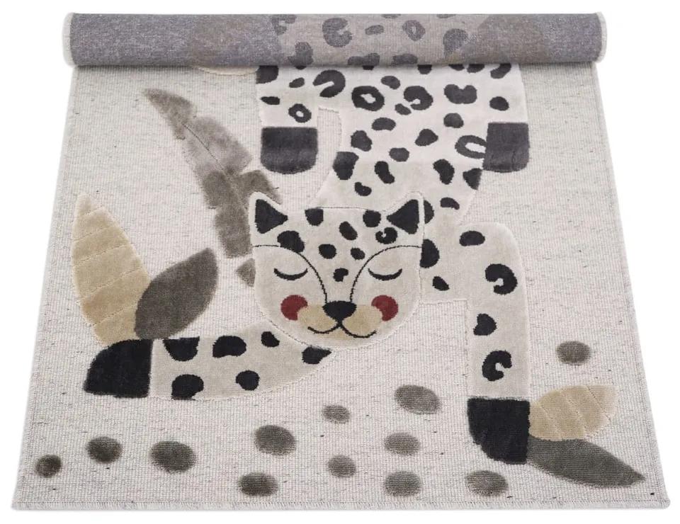 Бежов детски килим 80x125 cm Little Jaguar – Nattiot