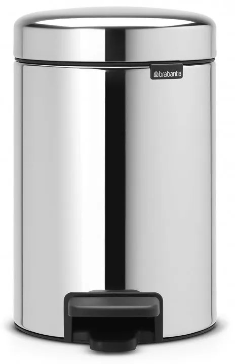 Кош за боклук с педал Brabantia NewIcon 648997, 3 л, Плавно затваряне, Противоплъзгаща основа, Инокс