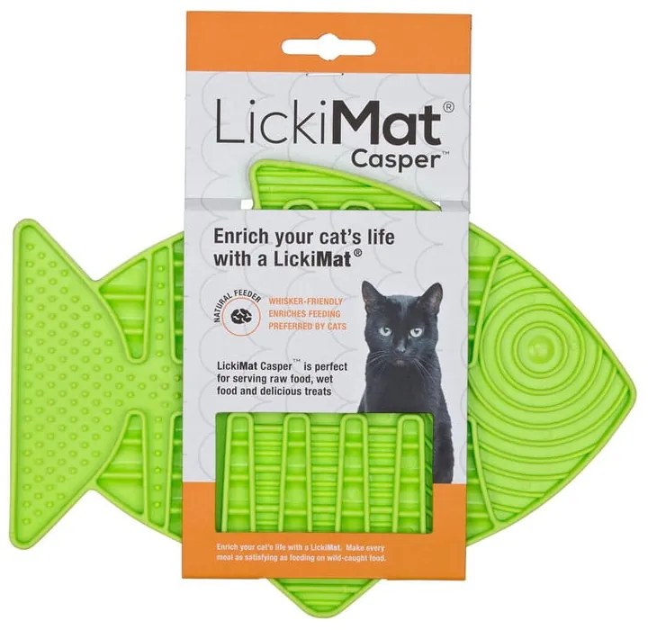 Подложка за облизване за котки Casper Green - LickiMat
