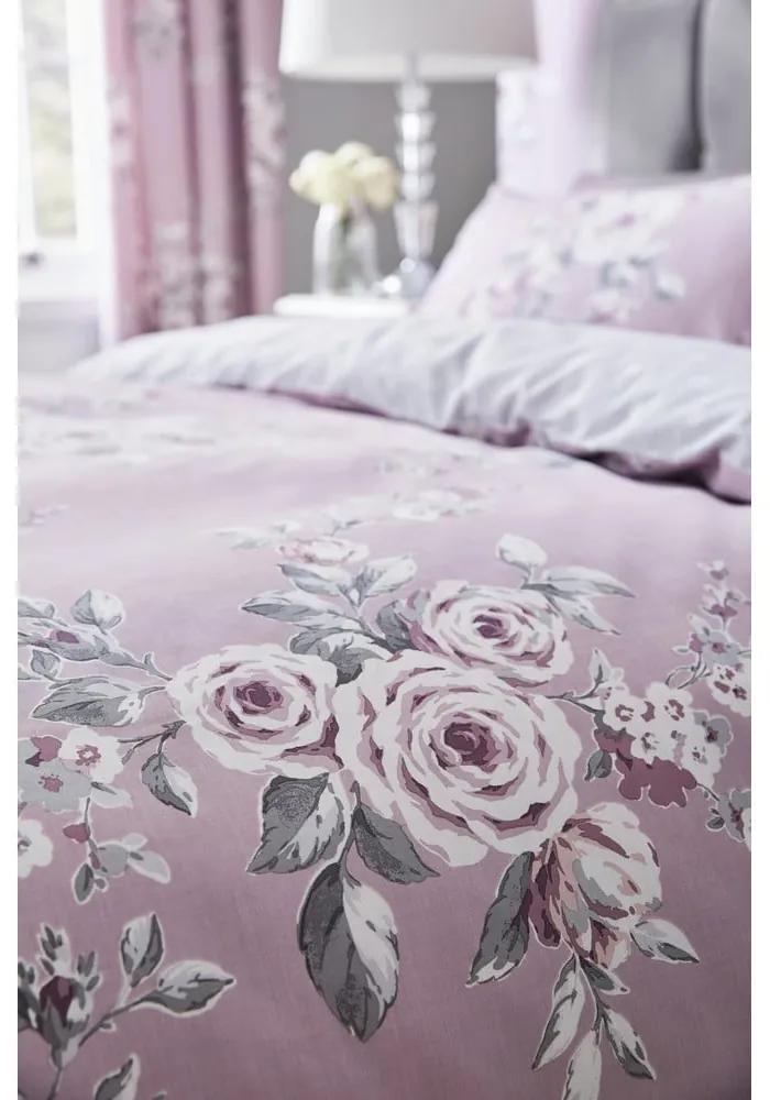 Светлолилаво спално бельо Роза, 135 x 200 cm Canterbury - Catherine Lansfield