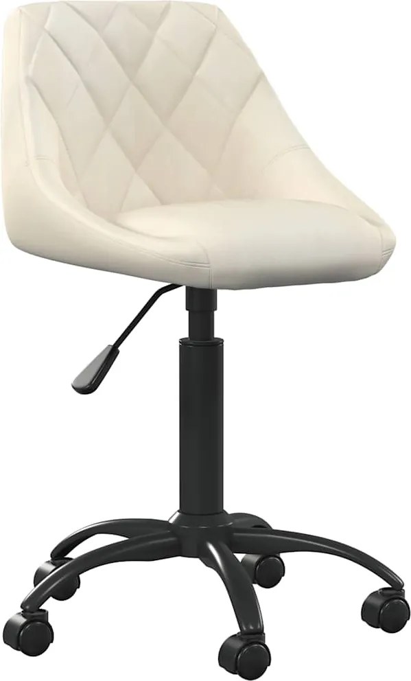 335359 vidaXL Трапезен стол, кремав, кадифе