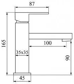 Смесител за баня calani low SIENA black