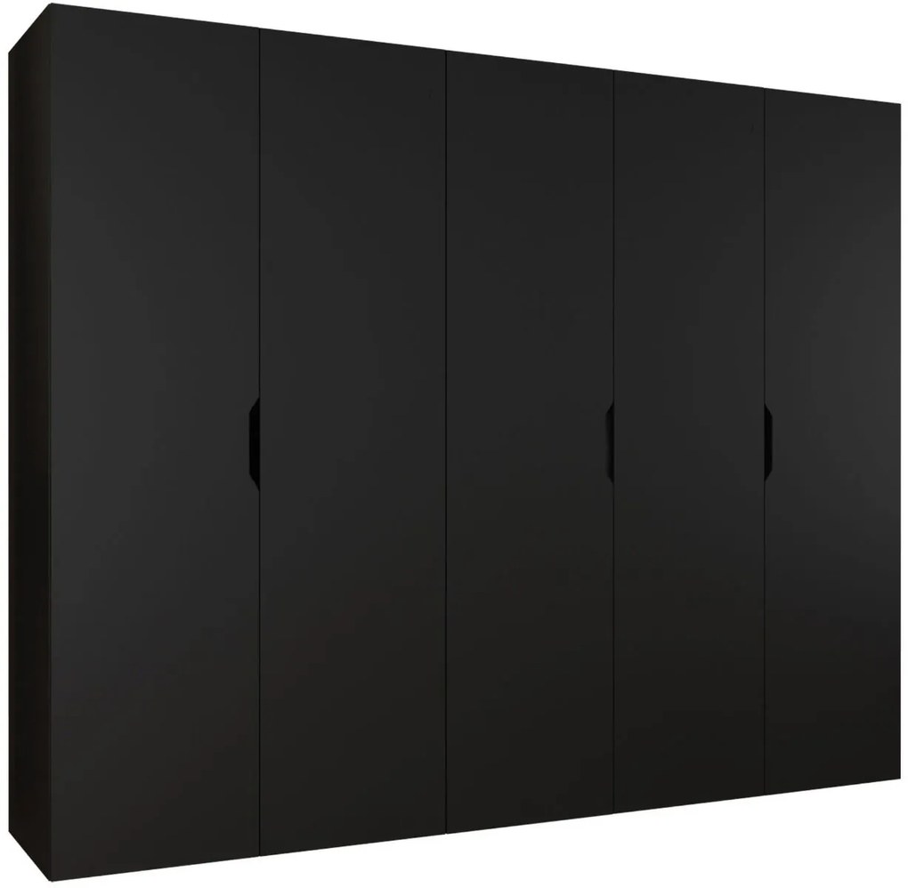 Гардероб Малага пети крилен-Черен