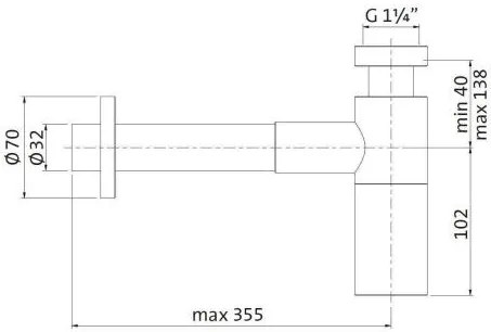 Сифон за мивка Herzbach LIVING iX-Black
