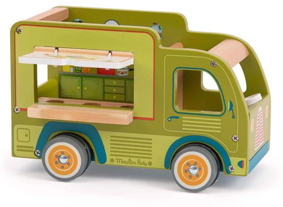 Дървен автомобил La Grande Famille Food Truck - Moulin Roty