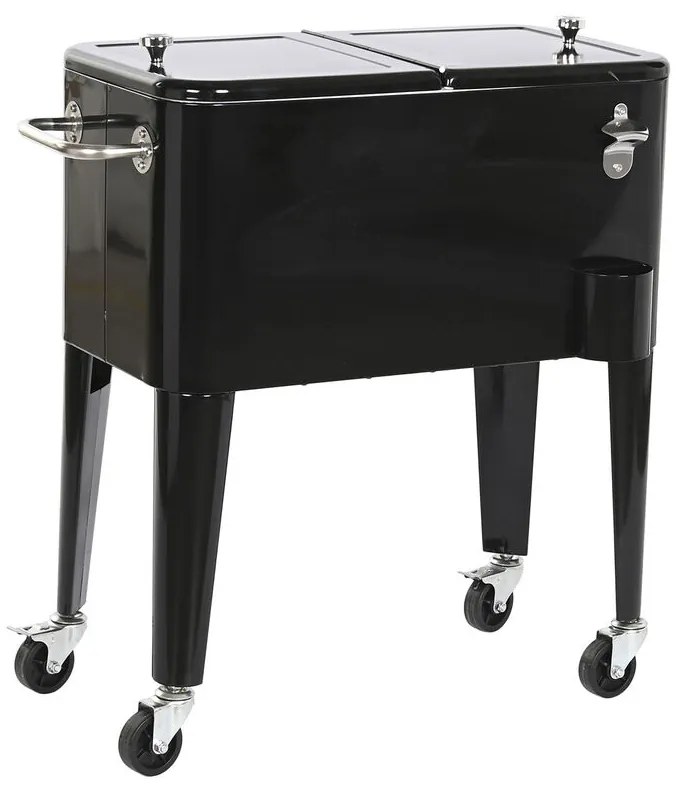 Преносима Хладилна Чанта DKD Home Decor 74 x 43 x 83 cm Черен Стомана Алуминий полипропилен 56 L
