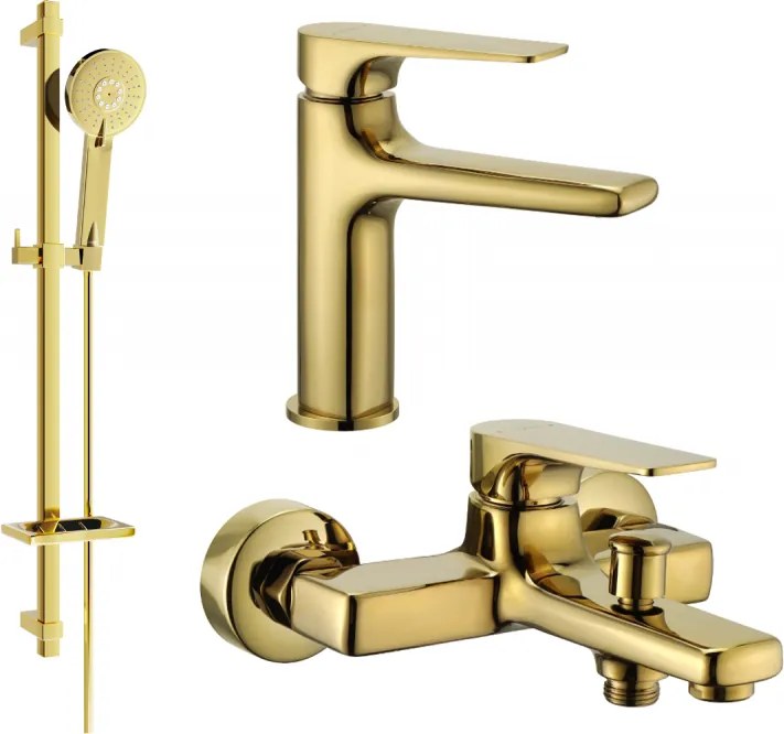 Mexen Lynx BQ40 комплект за вана, златен - 745903DQ40-50