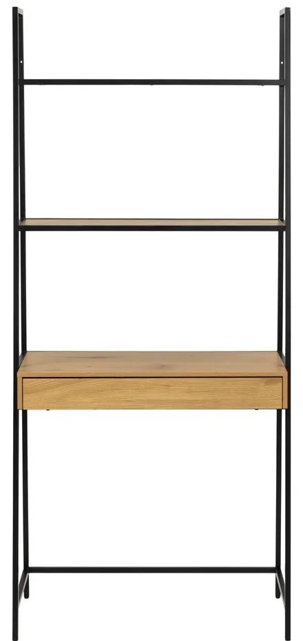 Черна етажерка в дъб 77x175 cm Seaford - Actona