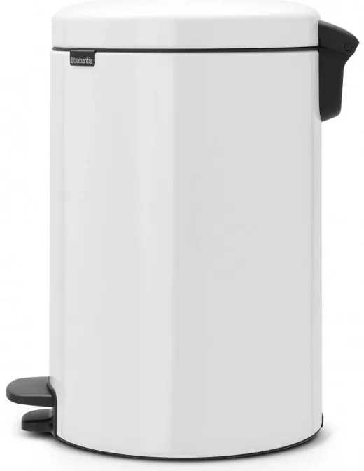 Кош за боклук с педал Brabantia NewIcon 649034, 20 л, Плавно затваряне, Противоплъзгаща основа, Бял