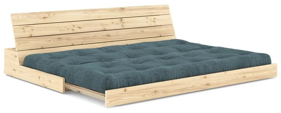 Син разтегателен диван от велур 196 cm Base – Karup Design