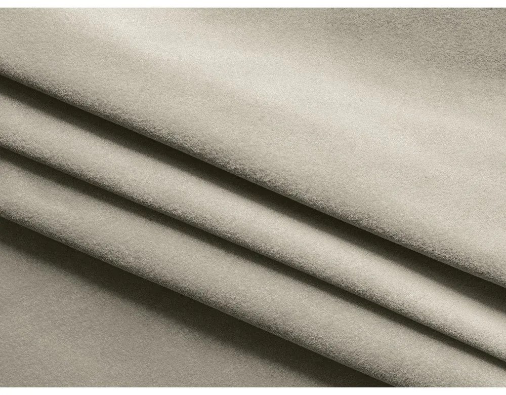 Бежов кадифен разтегателен диван с място за съхранение 225 cm Hula – Makamii