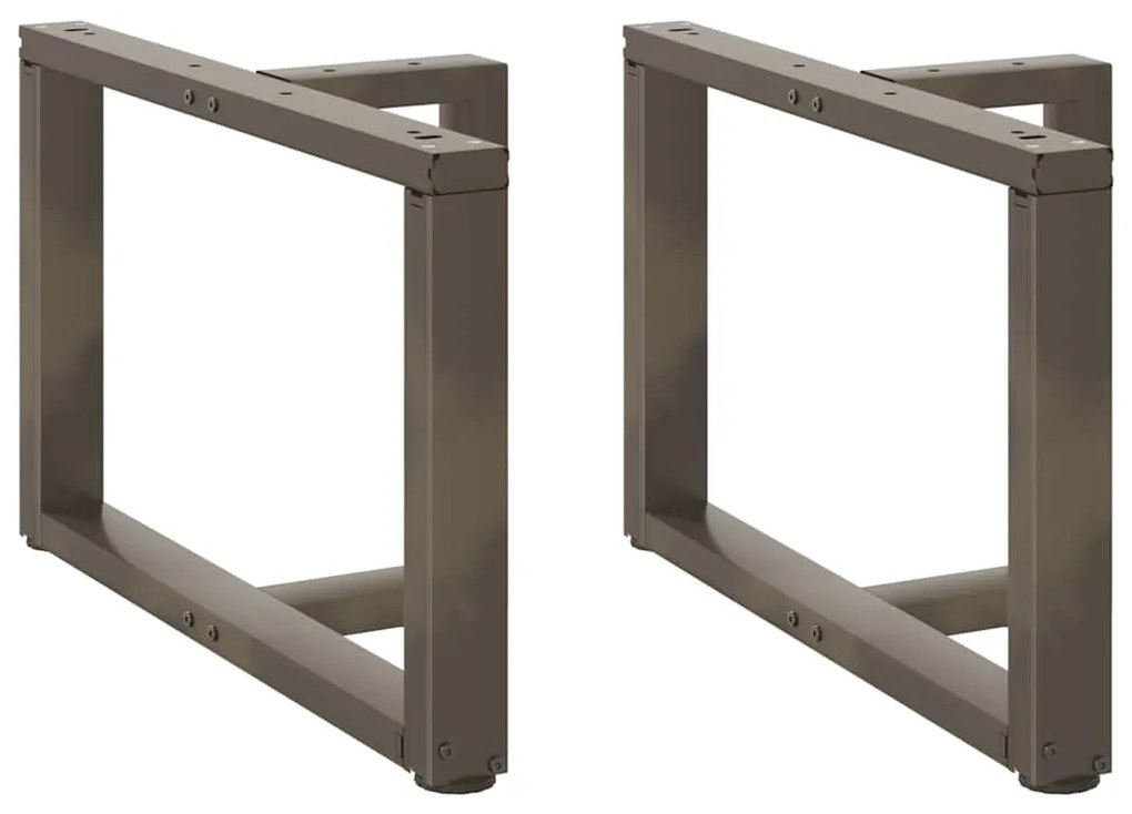 4013035 vidaXL Крака за масичка за кафе, Т-образни, 2 бр., черни, 60x25x(42-43) см, стомана