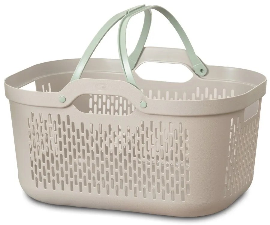 Светлокафяв пластмасов кош за пране 45 l – Addis