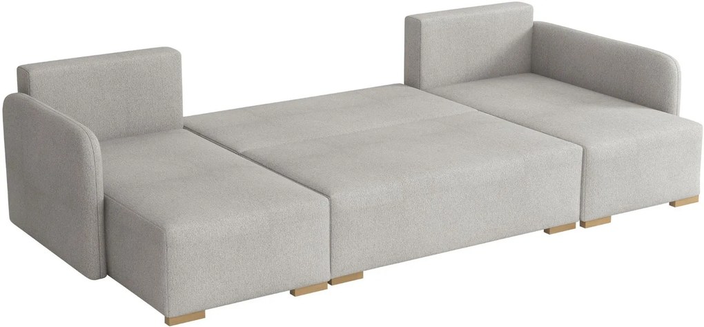 Ъглов диван Комо U-светло сив