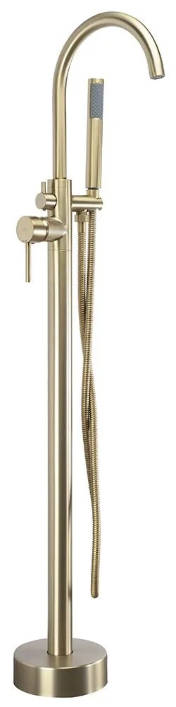 Cмесител-свободно стоящ  Rea Lungo brush gold