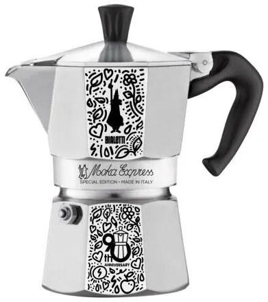 Bialetti - Кфеварка Мока Еxpess 90th anniversary - Doodle Art