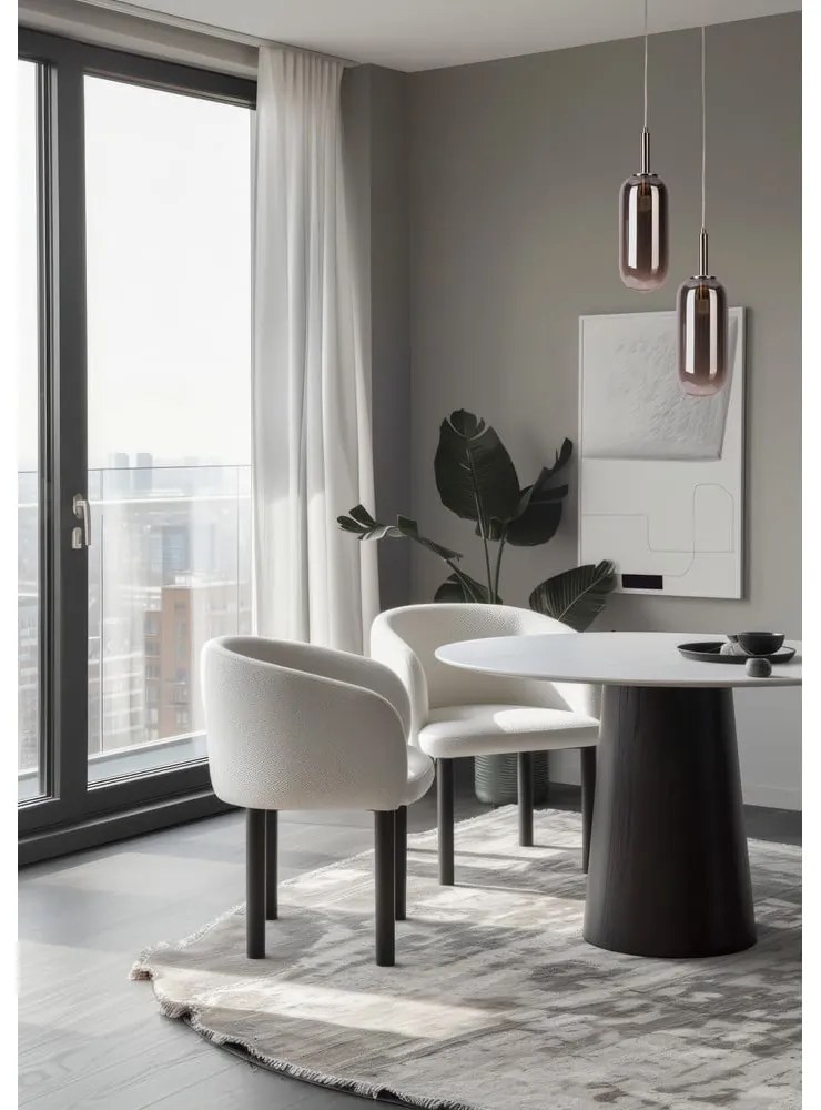 Антрацит LED висящо осветително тяло със стъклен абажур ø 13 cm Fiuggi – Candellux Lighting