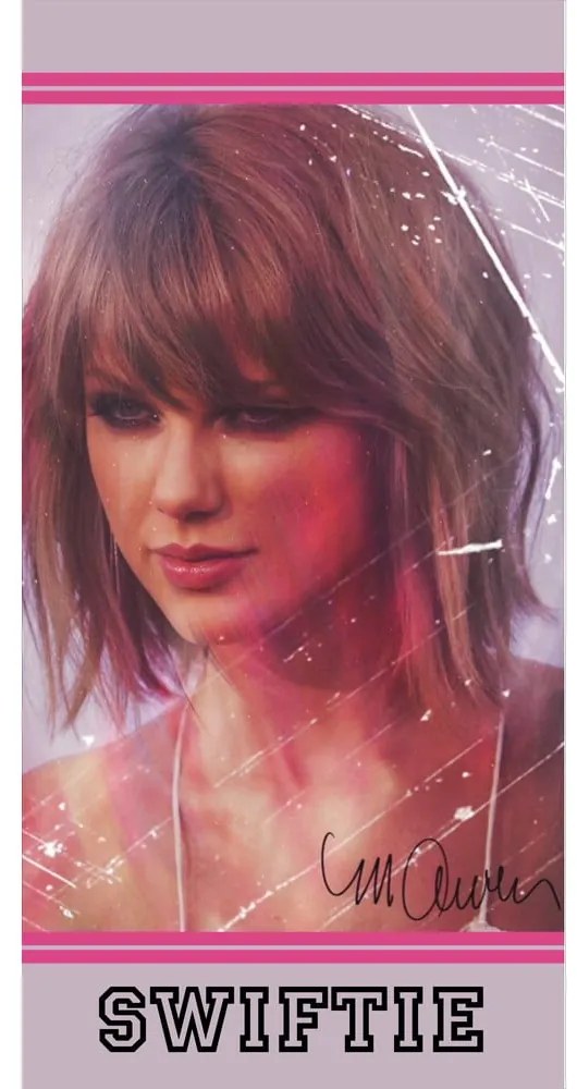 Розова памучна детска кърпа 70x140 cm Swiftie – Jerry Fabrics