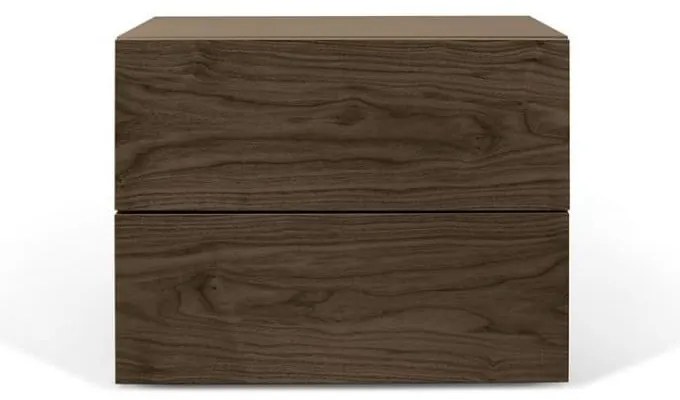 Кафяво нощно шкафче с 2 чекмеджета Aurora - TemaHome