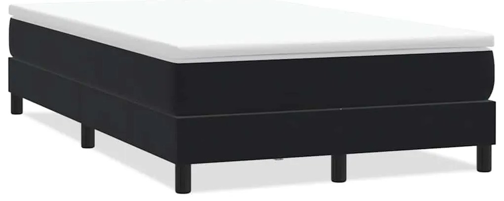 3315869 vidaXL Боксспринг легло без матрак, черно, 120x220 cm, кадифе