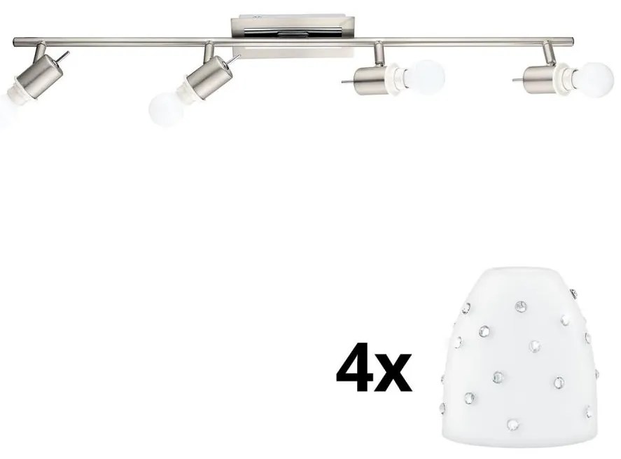 Eglo - LED точкови лампи MY CHOICE 4xE14/4W/230V хром/бяло