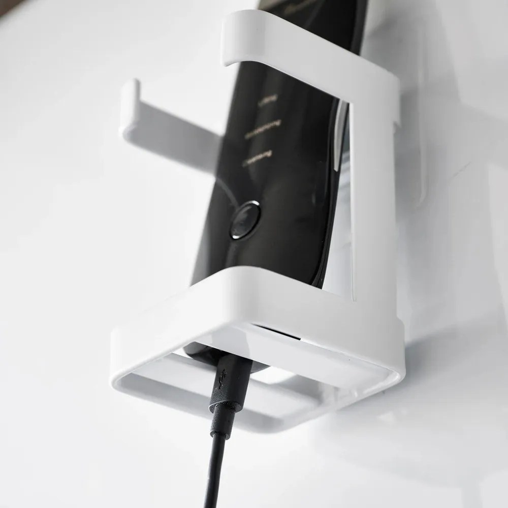 Бял метален държач за устройство за грижа за кожата Film Hook – YAMAZAKI