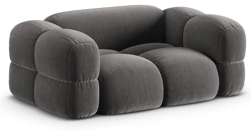 Сив кадифен диван 180 cm Loretto – Cosmopolitan Design