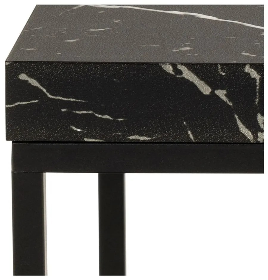 Странична масичка с плот от имитация на мрамор 40x40 cm Barossa – Actona