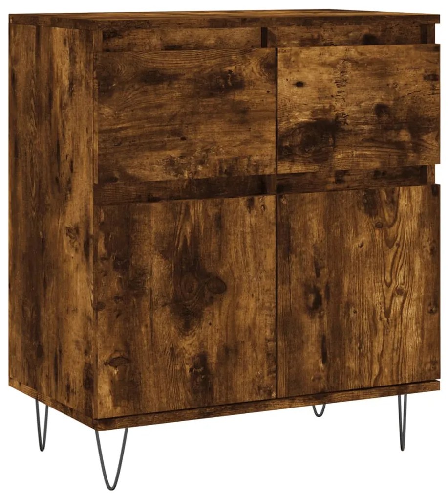 831121 vidaXL Сайдборд, опушен дъб, 60x35x70 см, инженерно дърво