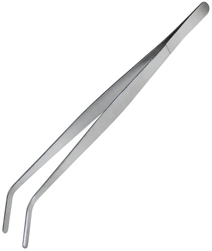 Horecano - Иноксова готварска пинсета със закривен връх 30см CN(0614-3)