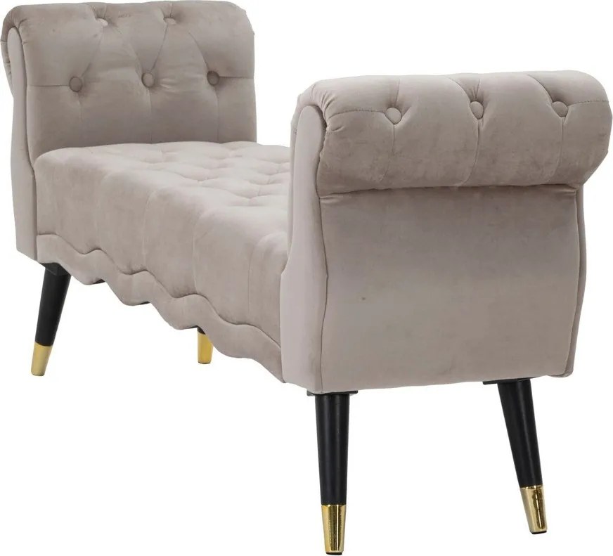 Кафяво-сива кадифена пейка Paris – Mauro Ferretti