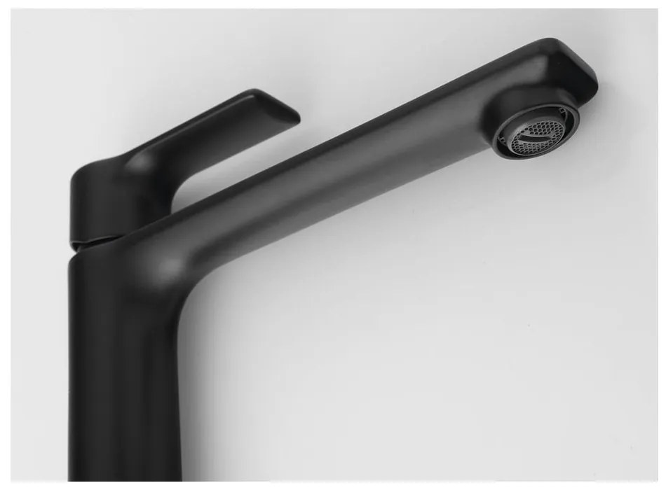 Матово-черна стояща батерия за мивка Pax – Sapho