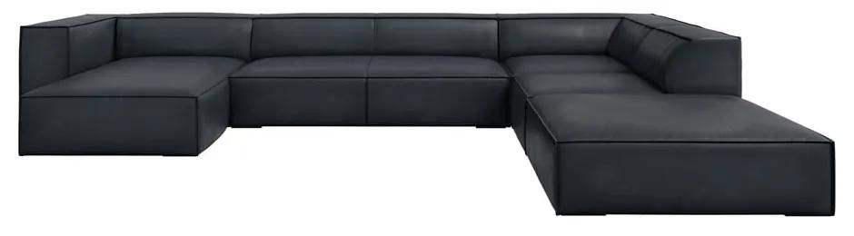 Тъмносин кожен ъглов диван (десен ъгъл) Madame – Windsor &amp; Co Sofas