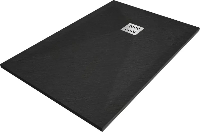 Mexen Stone+ правоъгълна композитна вана 100 x 90 см, черна - 44709010