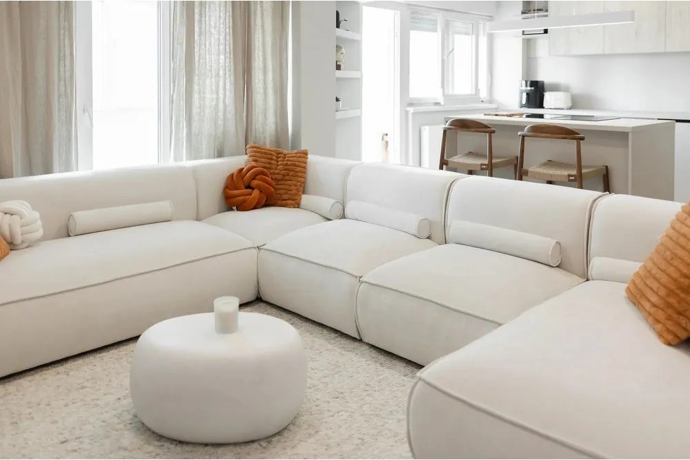 Кремав ъглов диван (десен ъгъл/"U" форма) Flex Felix – Miuform