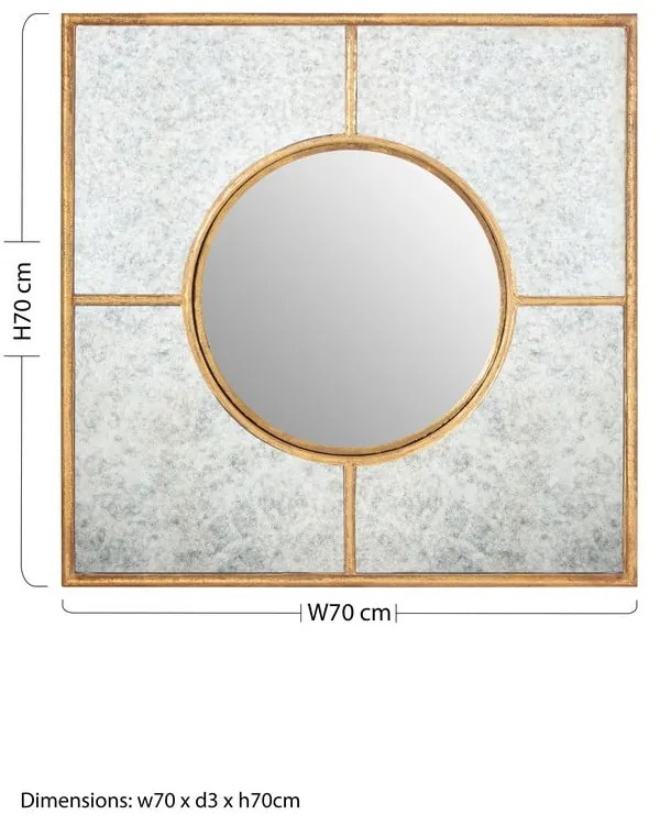 Стенно огледало 70x70 cm Zariah - Premier Housewares
